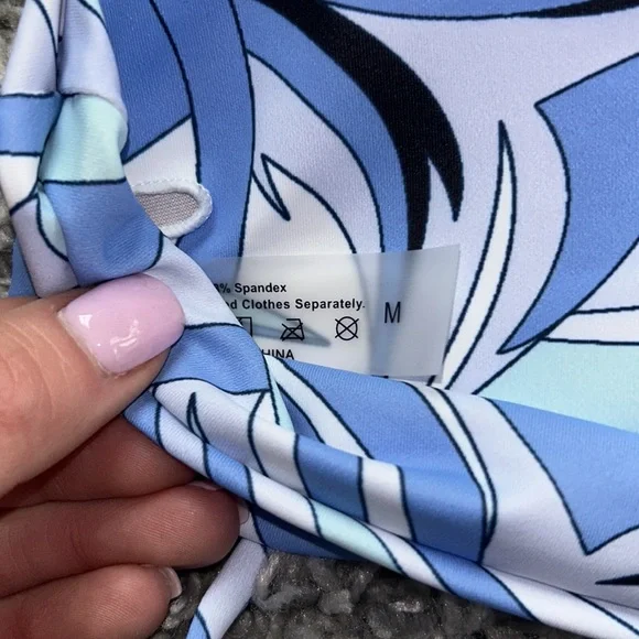 SHEIN Blue Pattern Bikini M - Picture 3 of 5